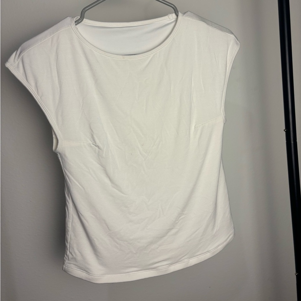 Classic White Cap Sleeve Women's Top